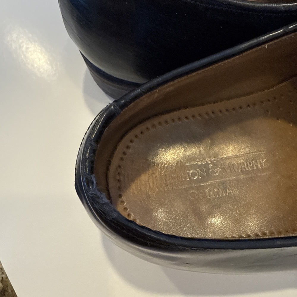 Johnston & Murphy Optima Black Leather Dress Shoes - Picture 6 of 7